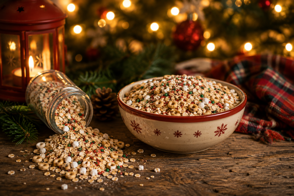 Christmas Eve reindeer food prepared for Santa's reindeer
